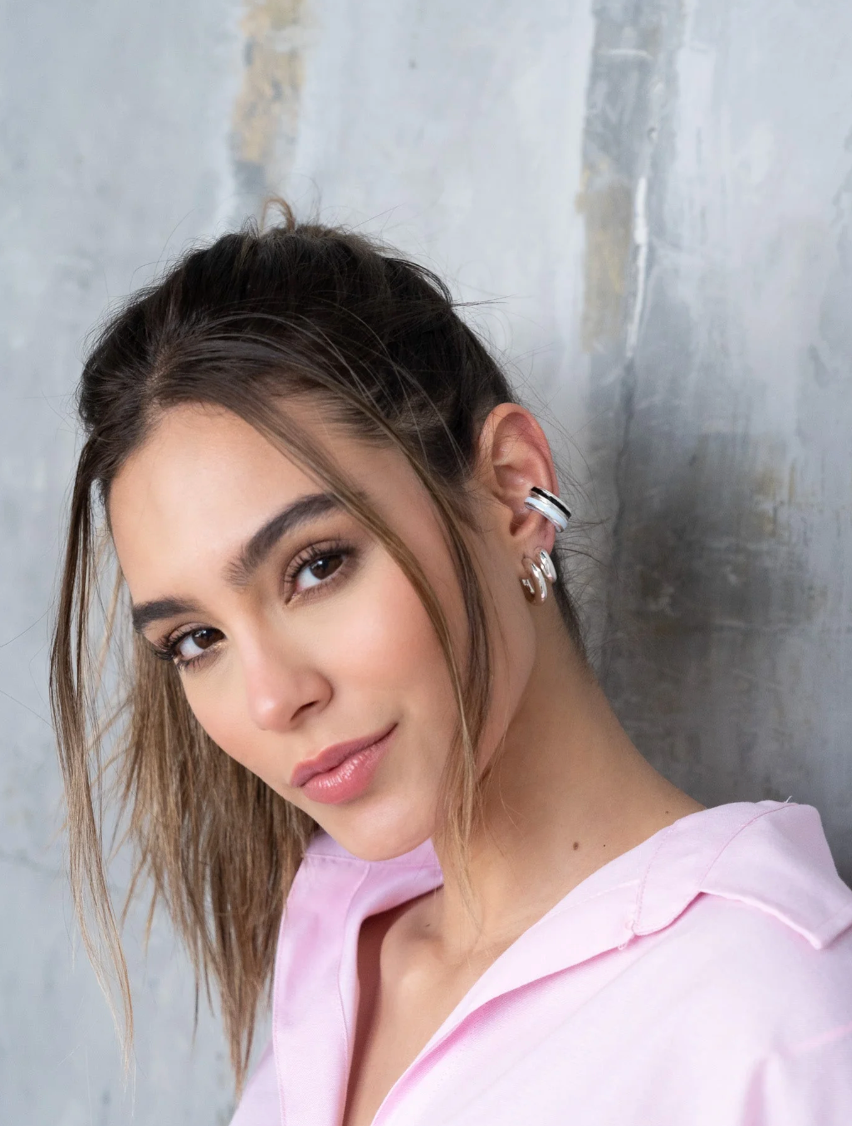 EARCUFF AUTHENTIC SILVER & BLACK