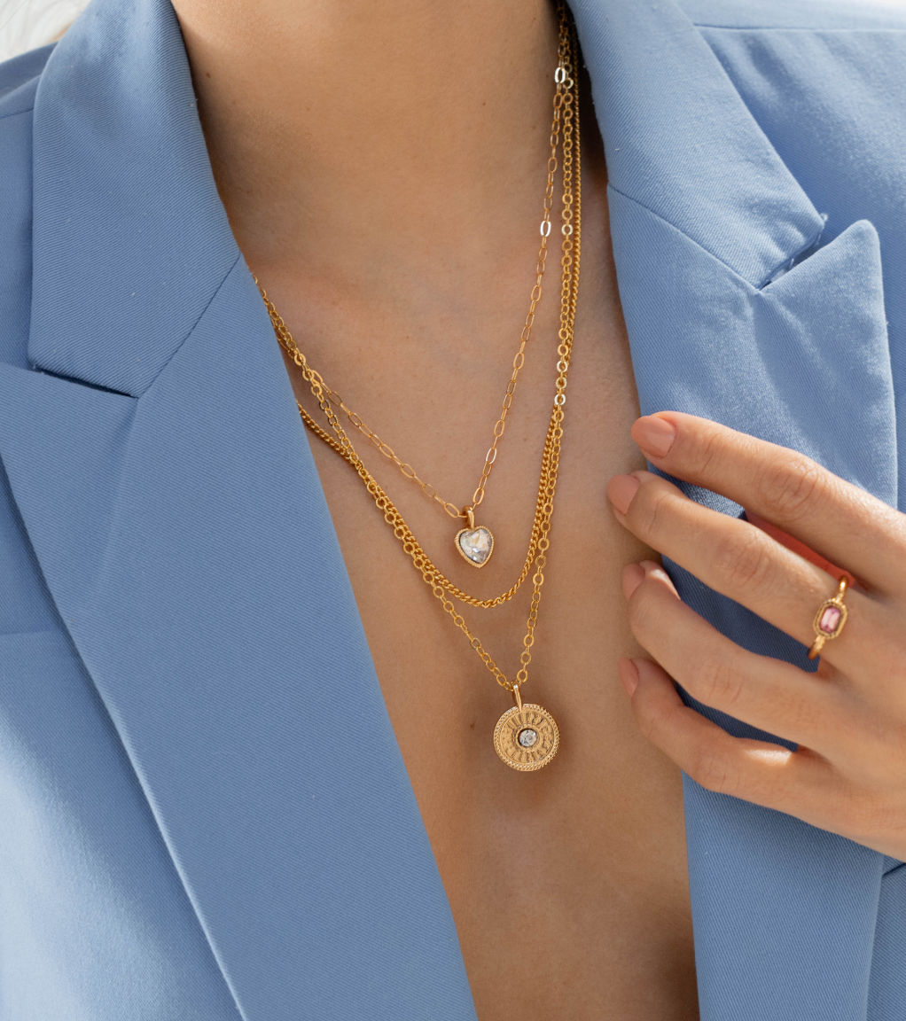 SET COLLARES PUNTOS DE LUZ CON AROS DE REGALO