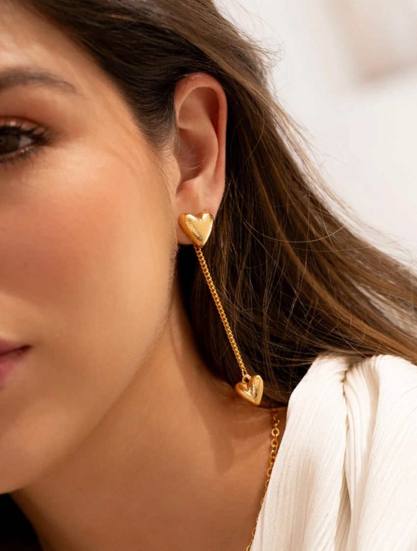 Aros Corazón Dos en Uno