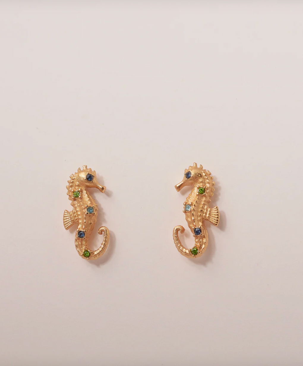 Aros Caballito de Mar Oro