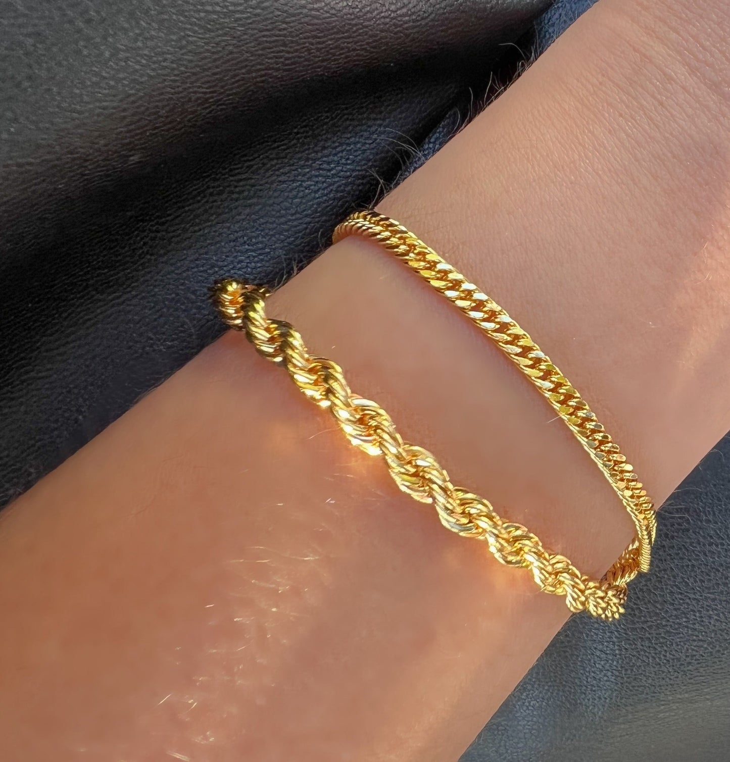 PULSERA TEJIDA ORO
