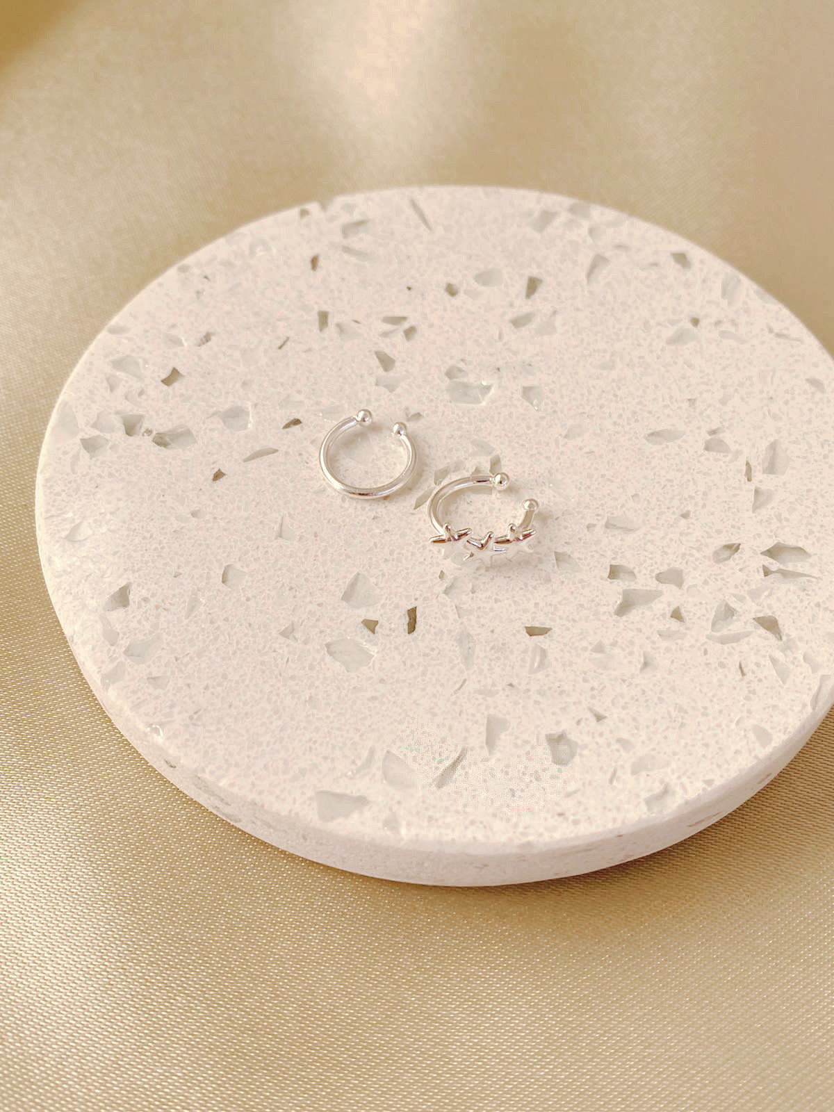 Earcuff Liso Baño Plata XS