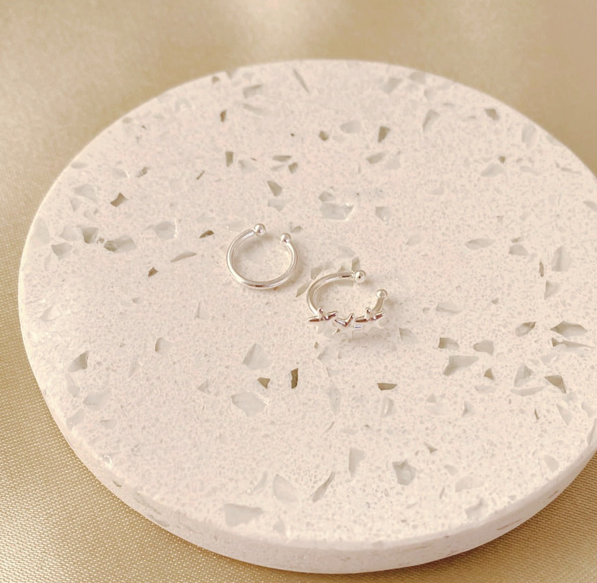 Earcuff 3 Estrellas Plata