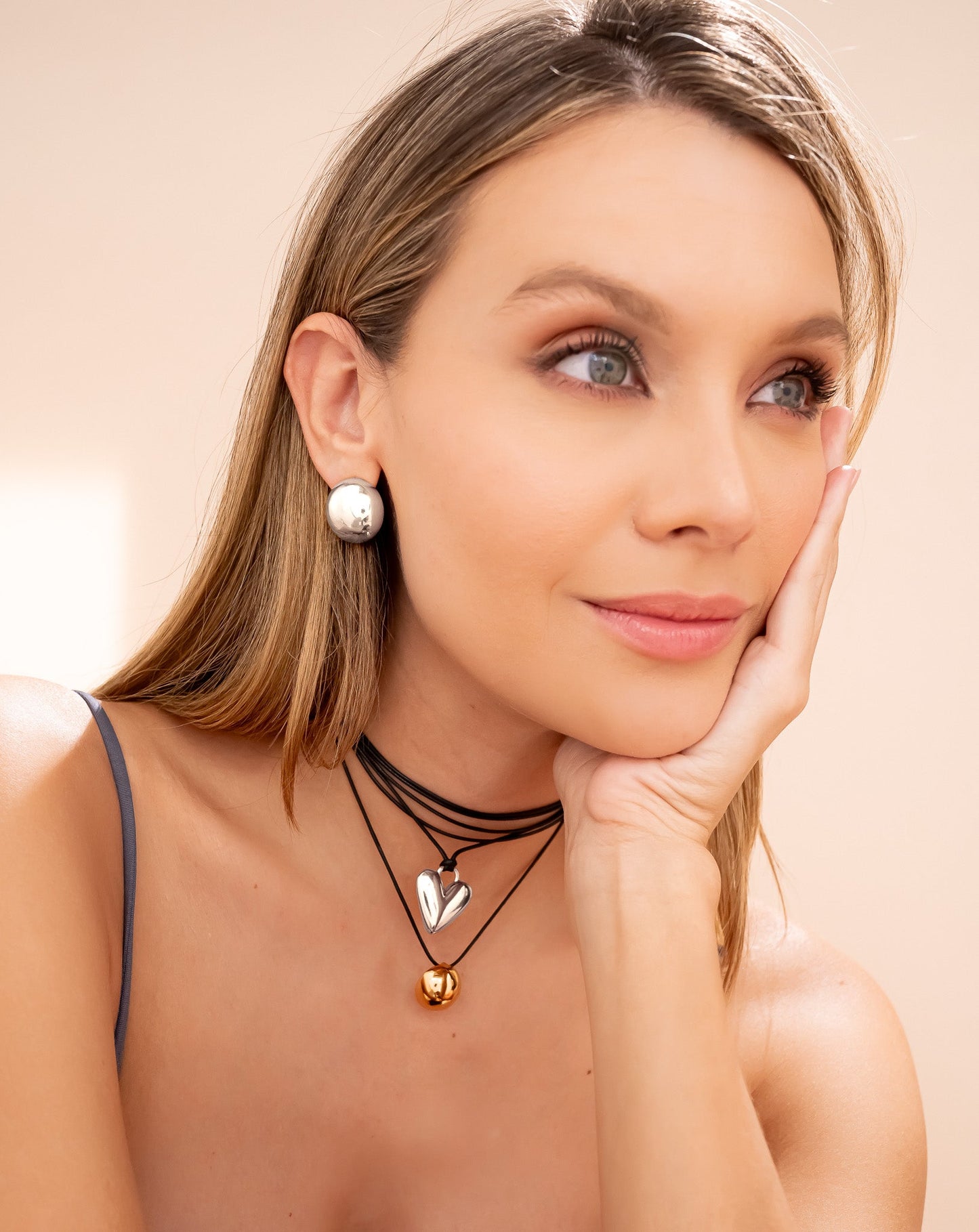 Cuerito Con dije De Corazón