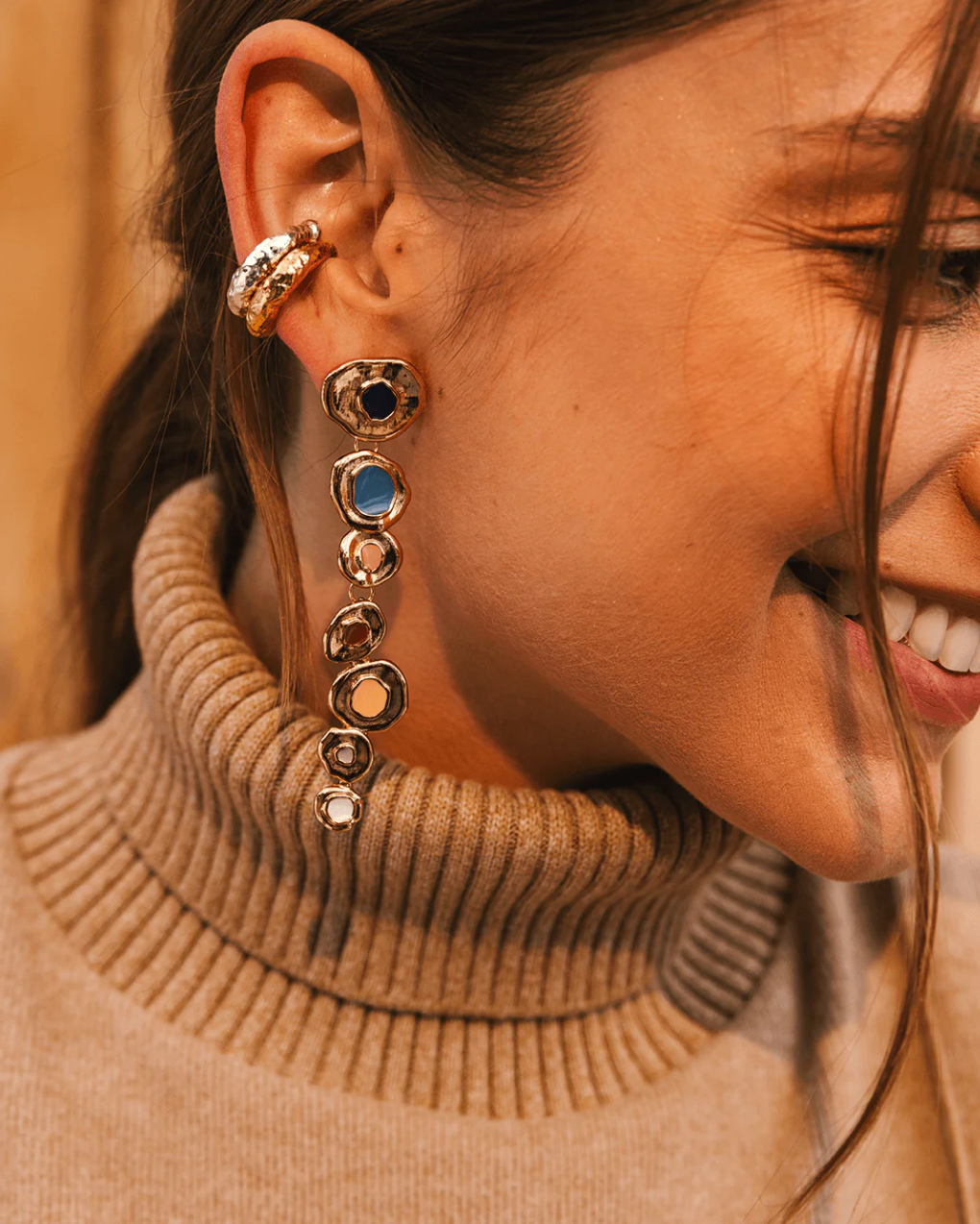 EARCUFF TEXTURA SILVER L
