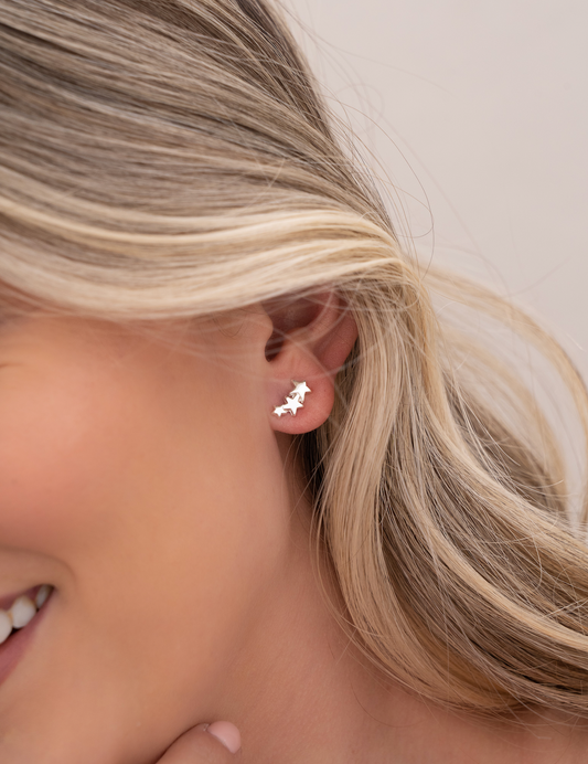 Mini Aros Tres Estrellas Silver