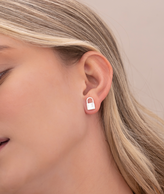 Aros Candado Silver