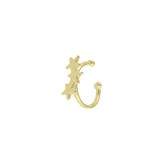 Earcuff 3 Estrellas Oro