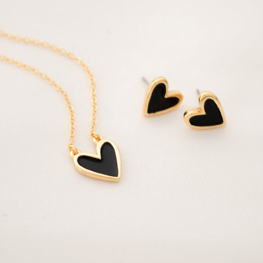 COLLAR CORAZON NEGRO